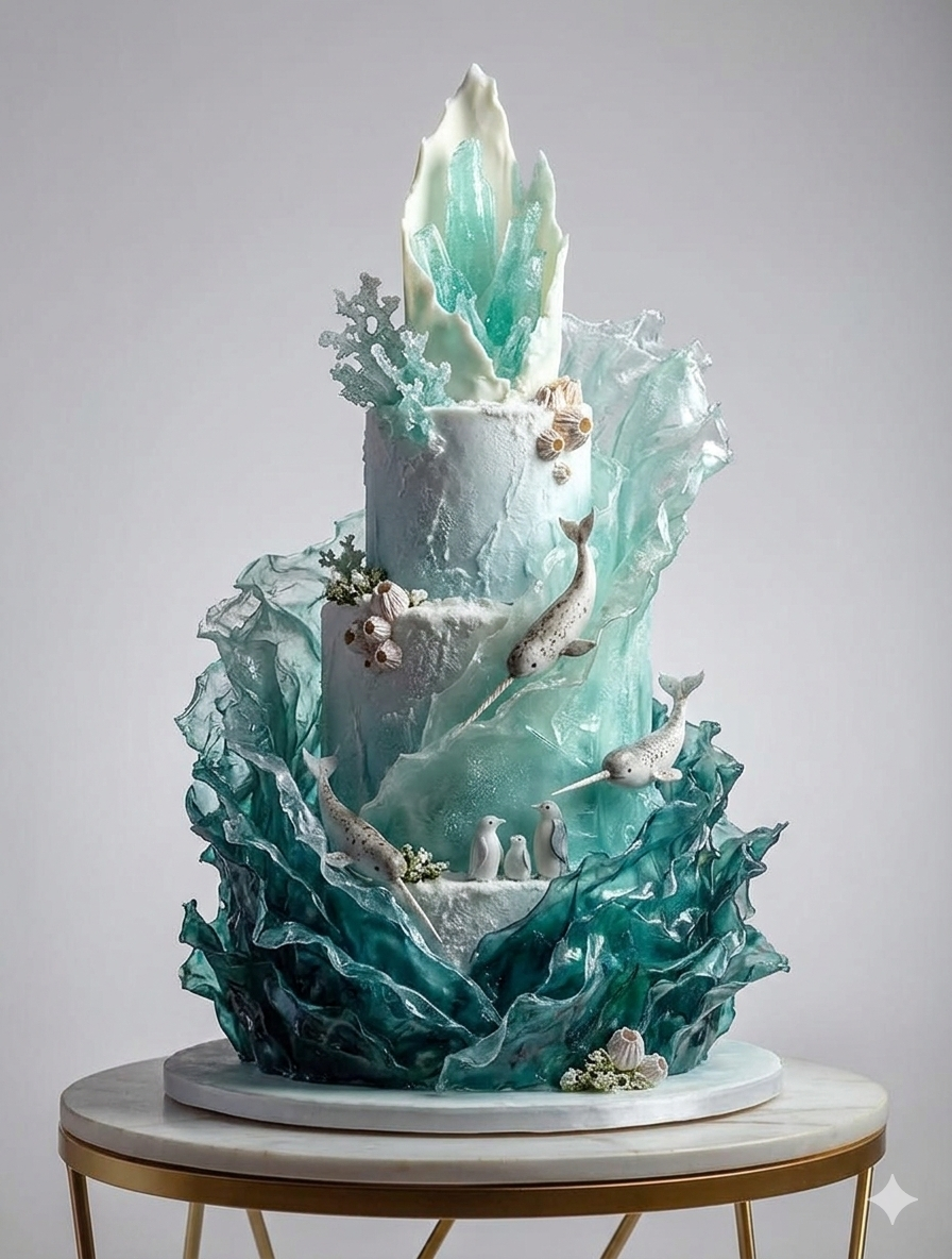 Geode Dreams — crystalline geode slice statement cake